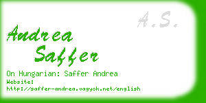 andrea saffer business card